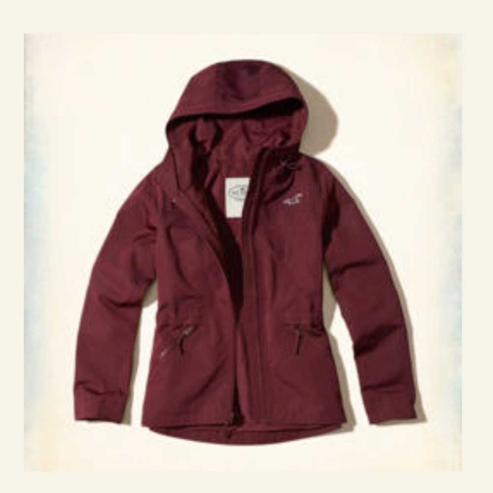 Hollister Windbreaker Jacket with Drawstring Back